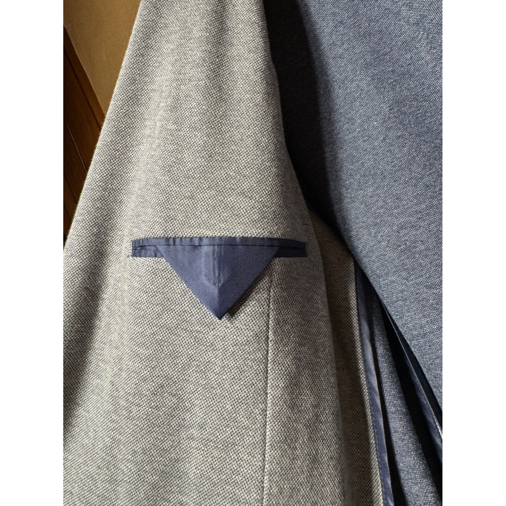 Brooks Brothers Mens 48R Regent Fit Grey Knit Blazer Sport Coat 6209-001ND010 - Picture 9 of 10